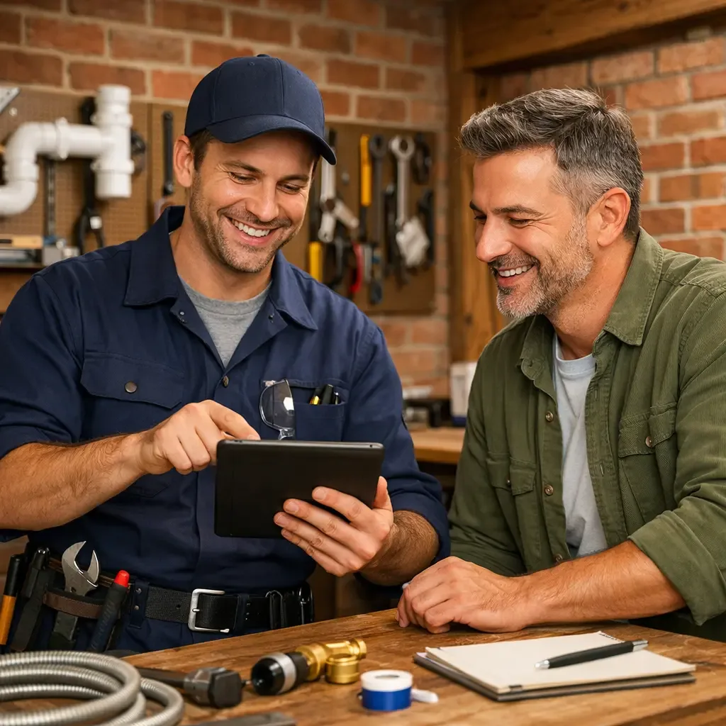 Accountant reviewing financial information with a small business owner
